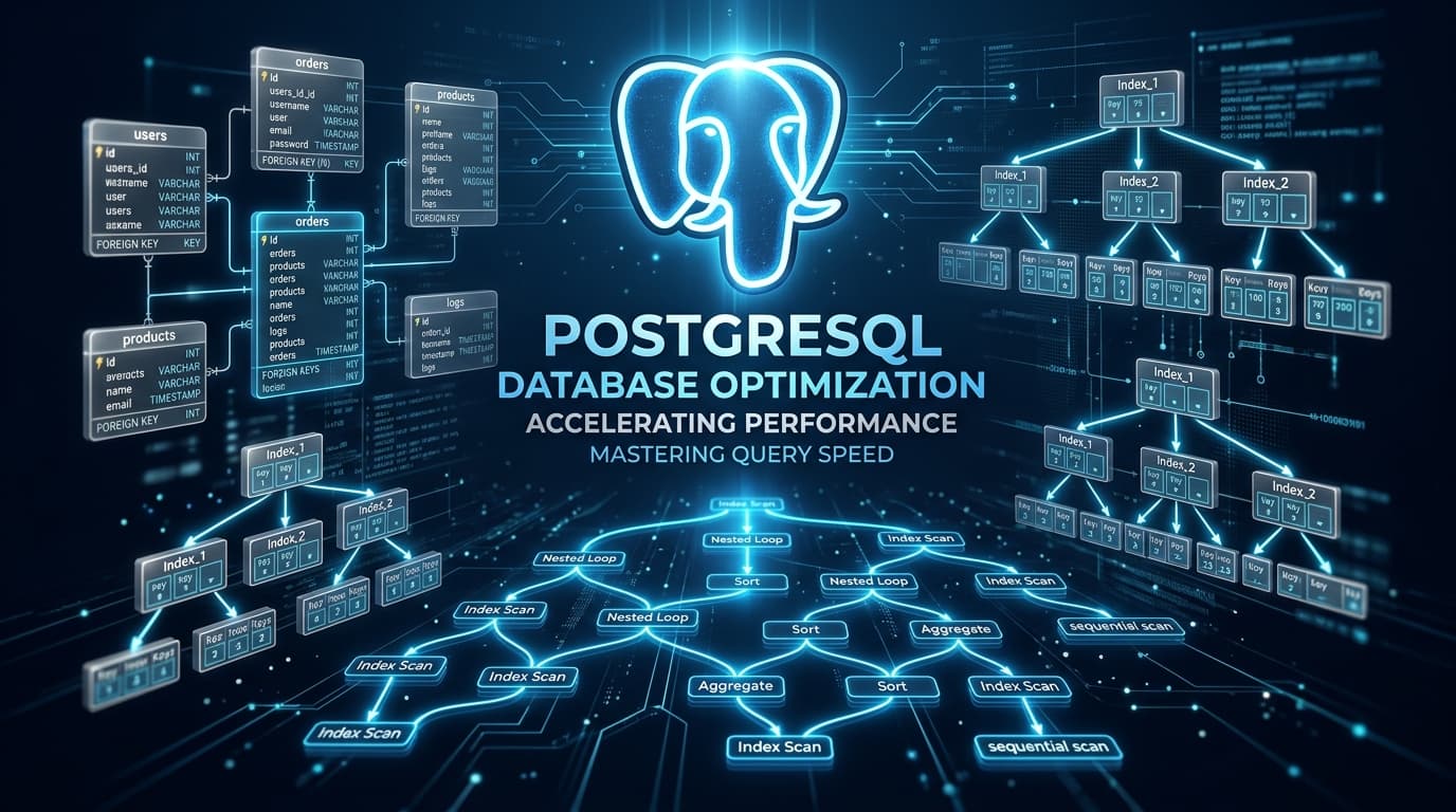 PostgreSQL database optimization with index B-tree visualization